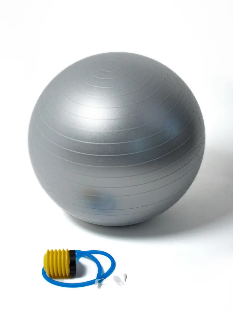 Реабилитационный мяч ABS GYM BALL серебряный (насос в комплекте)