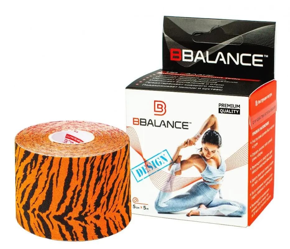 Кинезио тейп BBTape™ 5см ? 5м тигр